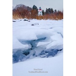 Grand Traverse Light on Ice