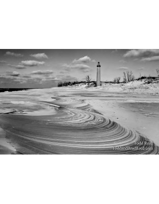 Silver Lake Swirl - black and white