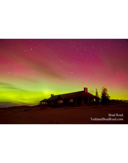 Northern Lights Over the Beach House