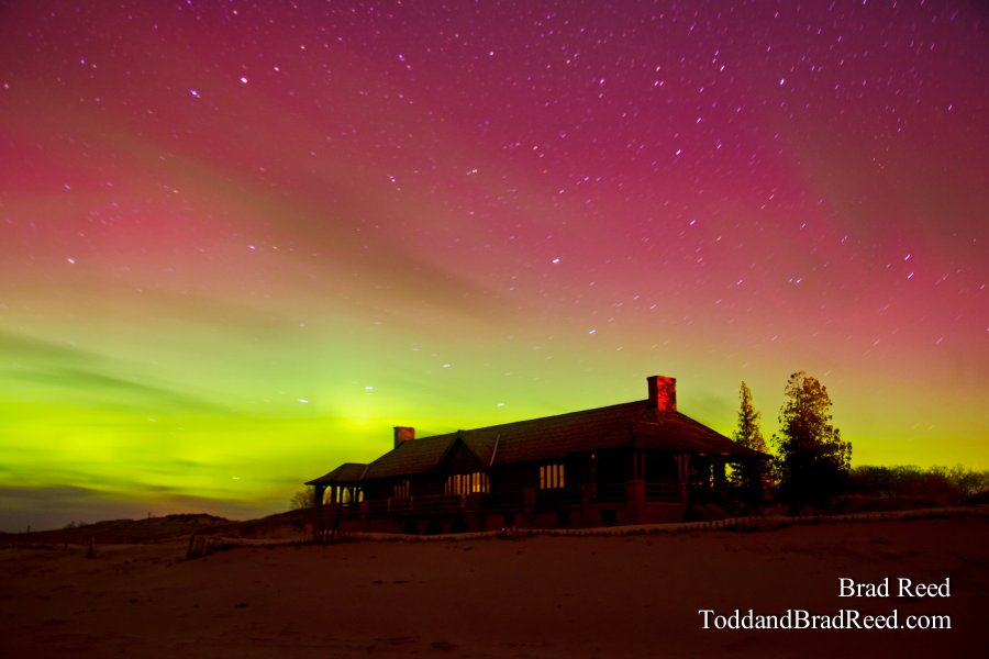 Northern Lights Over the Beach House