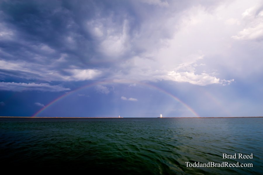 Rainbow Over Ludington Lighthouse (3881)