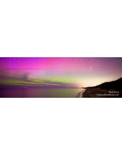 Hamlin Lake Workshop and Northern Lights Panoramic (7510)
