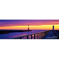 Calm Night In Pentwater - panoramic