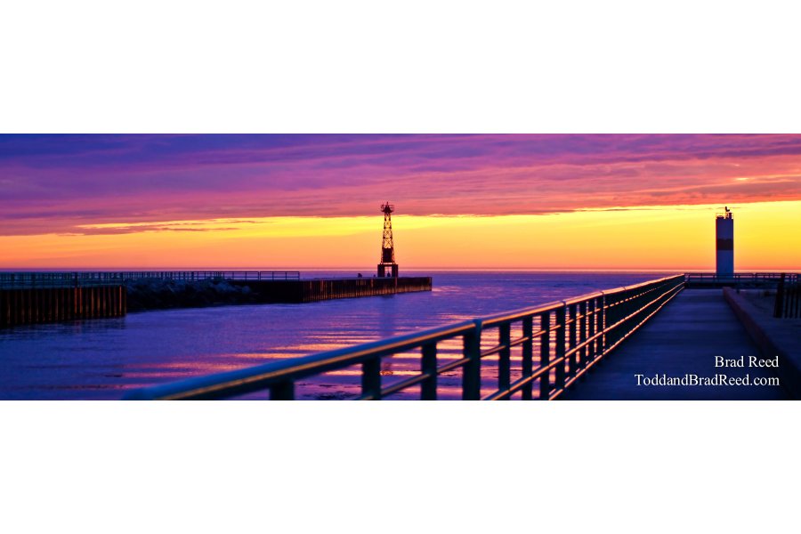 Calm Night In Pentwater - panoramic