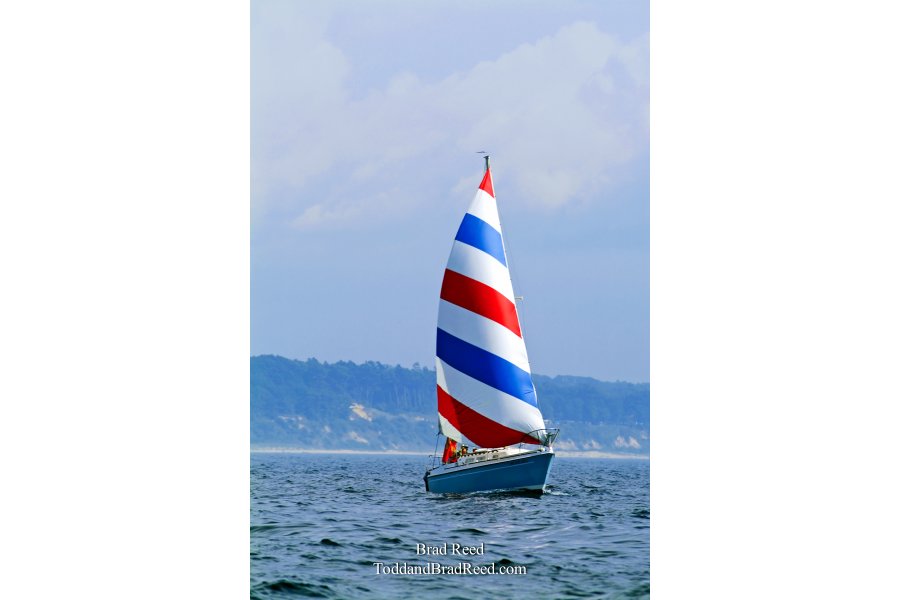 Red White and Blue Sailboat (7121)