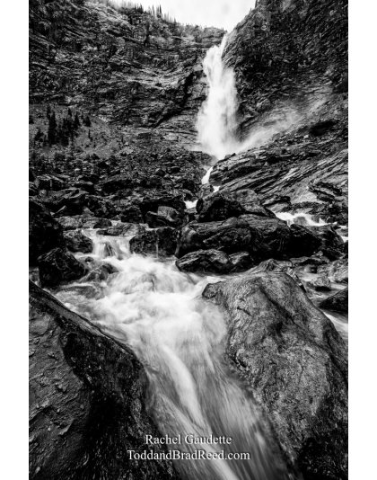 Dramatic Falls - Black and White