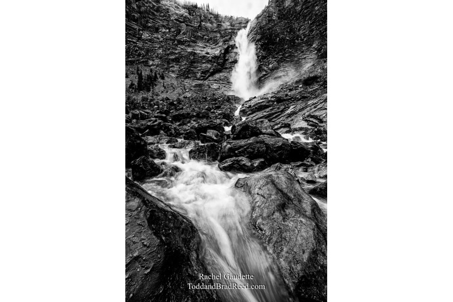 Dramatic Falls - Black and White